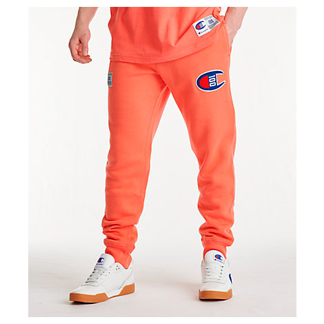 Champion Men's Century Collection Jogger Pants, Orange - Size Med | ModeSens