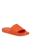 Tory Sport Embossed Logo Pvc Slide Sandals In Varsity Orange