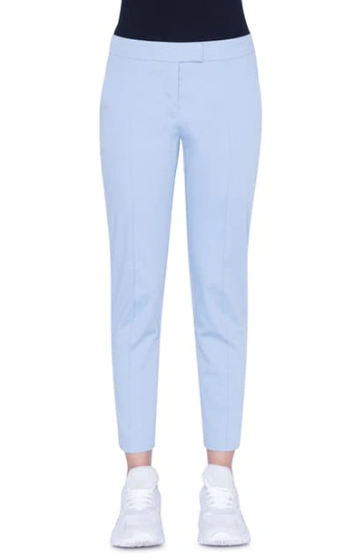 Akris Punto Frankie 3/4-length Jersey Pants In Bleached Denim