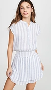 Rails Angelina Striped Linen-blend A-line Dress In Cayman Stripe