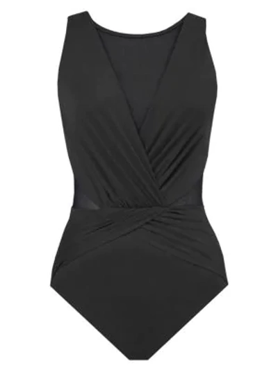 Miraclesuit Swim, Plus Size Women's Illusionists Palma One-piece Swimsuit In Black