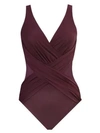 Miraclesuit Swim, Plus Size V-neck Illusionists Crossover One-piece Swimsuit In Shiraz