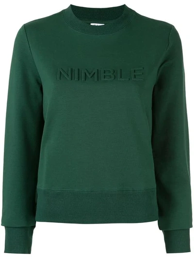 Nimble Activewear Logo Embossed Sweatshirt - Green