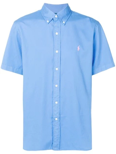 Polo Ralph Lauren Embroidered Logo Shirt In Blue