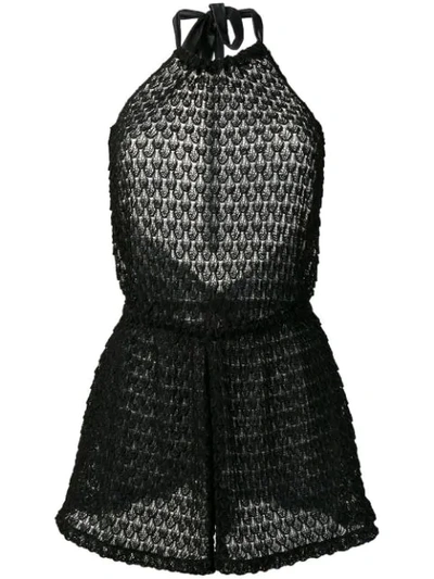 Missoni Lace Playsuit In Black