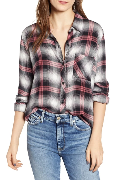 Rails Hunter Plaid Button-down Shirt In Black Taffy