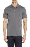 Zachary Prell Caldwell Pique Regular Fit Polo In Charcoal