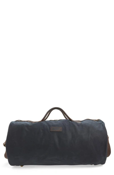 Barbour Waxed Cotton Holdall Bag In Olive