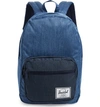 Herschel Supply Co Pop Quiz Backpack - Blue In Faded Denim/ Indigo Denim