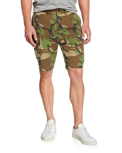 Hudson Camouflage-print Slim Fit Chino Shorts In British Camo
