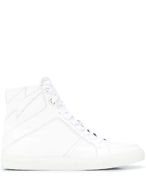 zadig and voltaire white high tops