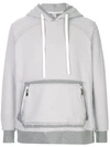 Carpe Diem Raw Hem Hoodie In Grey