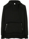 Carpe Diem Casual Raw Hem Hoodie In Black