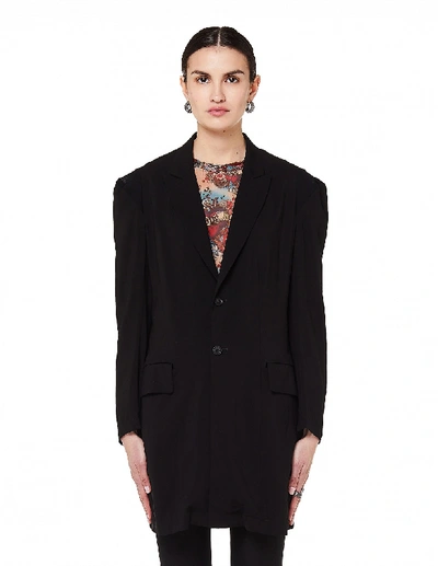 Yohji Yamamoto Black Elongated Jacket