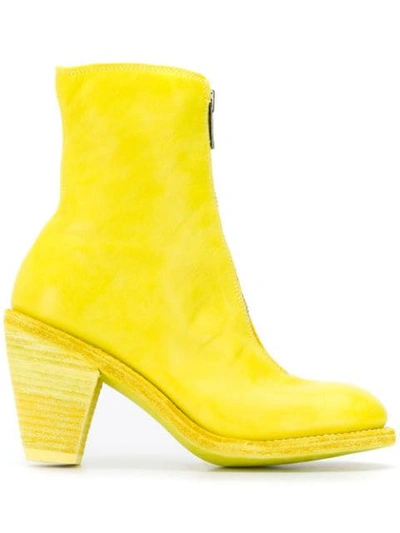 Guidi Stiefel Mit Reissverschluss In Yellow