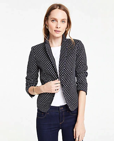 Ann Taylor The Petite Newbury Blazer In Ikat In Black Multi