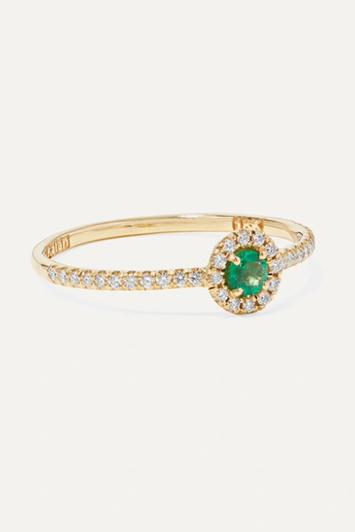 Suzanne Kalan 18-karat Gold, Emerald And Diamond Ring
