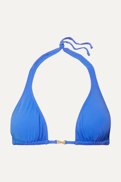 Melissa Odabash Mustique Halterneck Triangle Bikini Top In Cobalt Blue