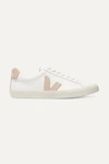 Veja + Net Sustain Esplar Leather And Suede Sneakers In Light Beige