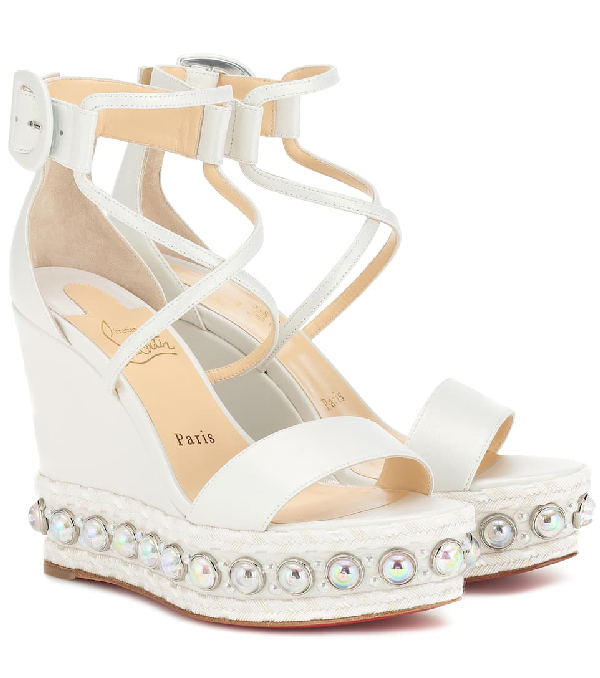 white wedge sandals