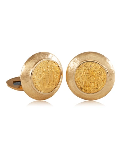 Jorge Adeler Men's Ancient Ibrahim Ii Coin 18k Gold Cufflinks In Yellow Gold