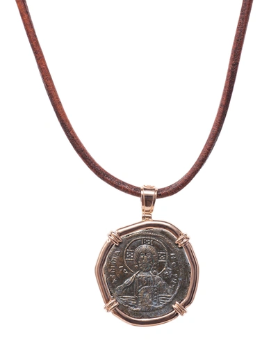 Jorge Adeler Men's Ancient Coin 18k Gold Pendant In Rose Gold
