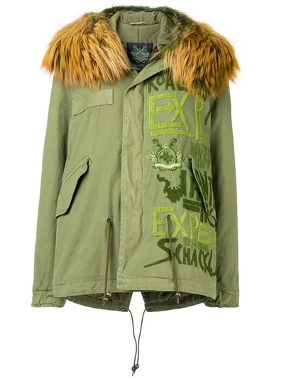 Mr & Mrs Italy Embroidered Midi Parka In C3157