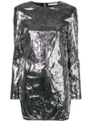 Amen Sequinned Mini Dress In Silver