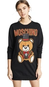 Moschino Circus Teddy Sweater Dress In Red