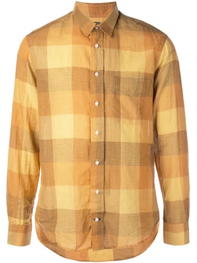 Gitman Vintage Hemd Mit Karomuster - Gelb In Yellow
