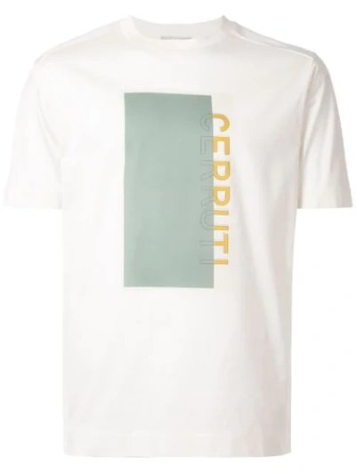 Cerruti 1881 Rectangle Logo T-shirt In White