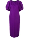 Sofie D'hoore Oversized Puff Sleeve Dress - Purple