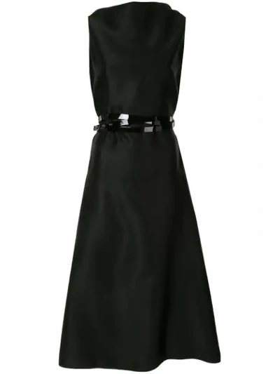 Maticevski Rubiyat Backless Twill Dress In Black