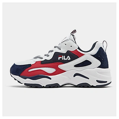 Fila Men's Ray Tracer Casual Athletic Sneakers From Finish Line In White