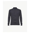 Allsaints Mode Open-front Wool Cardigan In Space Blue Mar