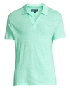 Vilebrequin Pyramid Linen Polo Shirt In Mint