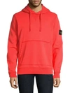 Stone Island Core Fleece Hooded Sweatshirt In Brick Red