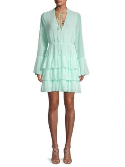 Allison New York Dot Textured A-line Dress In Mint