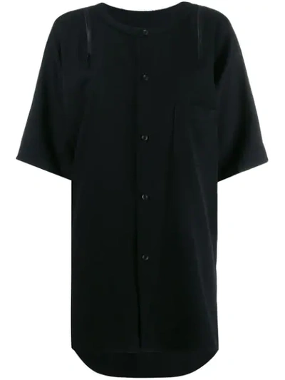 Yohji Yamamoto Oversized Button-front T-shirt - Black