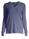 Saks Fifth Avenue Collection Featherweight Cashmere V-neck Sweater In Navy