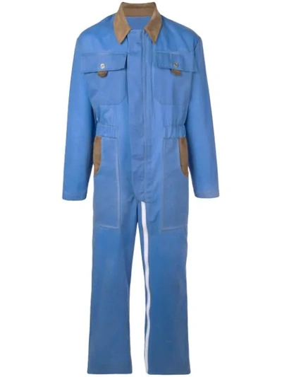 Mackintosh 0004 Placid Blue Waxed Cotton 0004 Jumpsuit