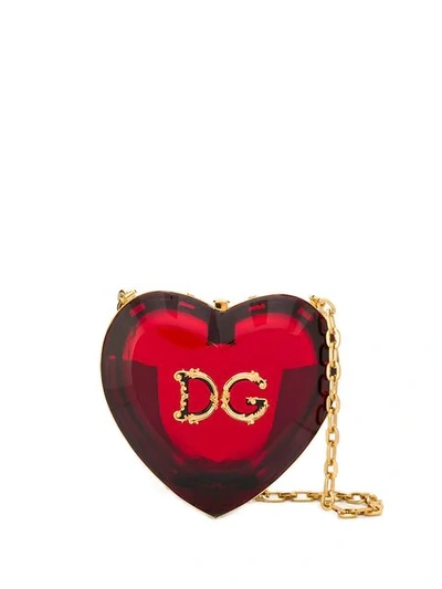 Dolce & Gabbana Heart Crossbody Bag - Red
