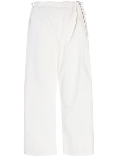 Apuntob Drawstring Waist Trousers In White