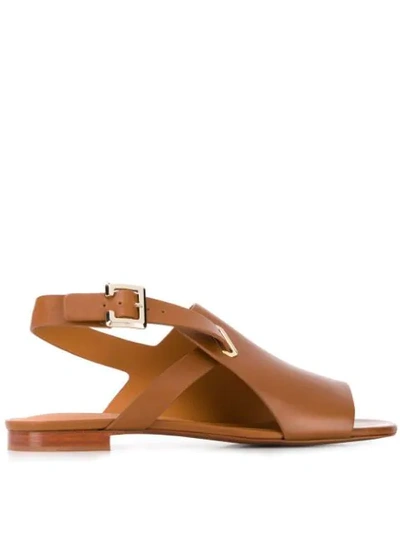 Clergerie Ada Slingback Sandals In Brown