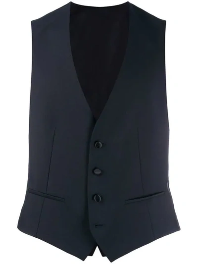 Z Zegna Classic Waistcoat In Blau