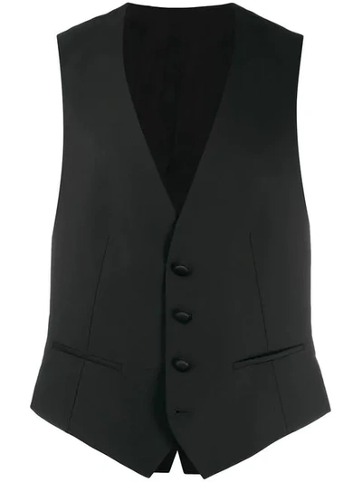 Z Zegna Classic Waistcoat In Black