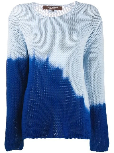 Junya Watanabe Dip Die Knitted Sweater In Blue