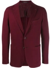 Tagliatore Jersey Button Blazer In Red