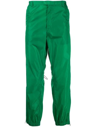 Prada Drawstring Track Trousers In Green