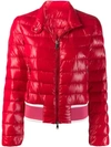 Moncler Short Puffer Jacket In Red